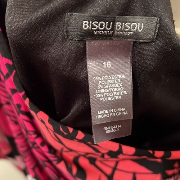 NWOT Bisou Bisou Floral Print Cold Shoulder Dress Women’s 16 New Years Outfit?! - Picture 8 of 8